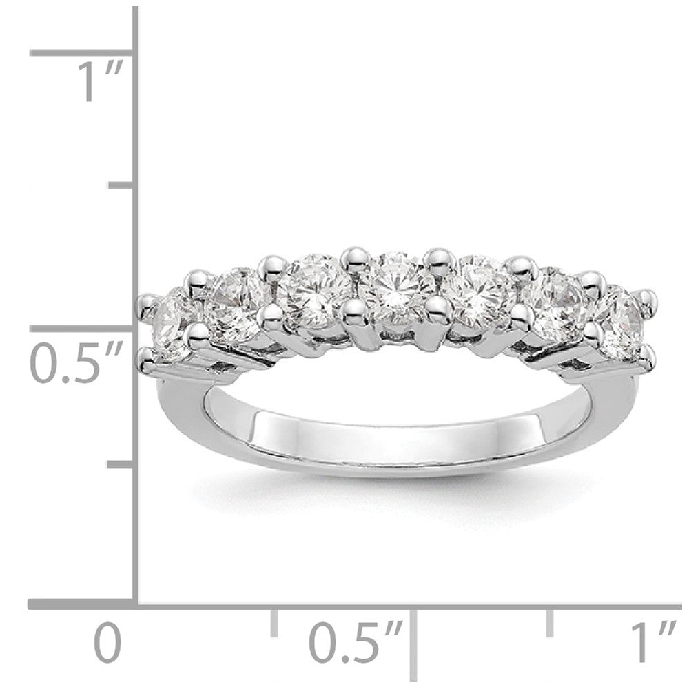 14K White Gold 7-Stone Diamond Band