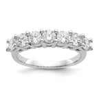 14K White Gold 7-Stone Shared Prong 1 carat Complete Round Diamond Band
