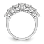 14K White Gold 7-Stone Shared Prong 1.4 carat Complete Round Diamond Band