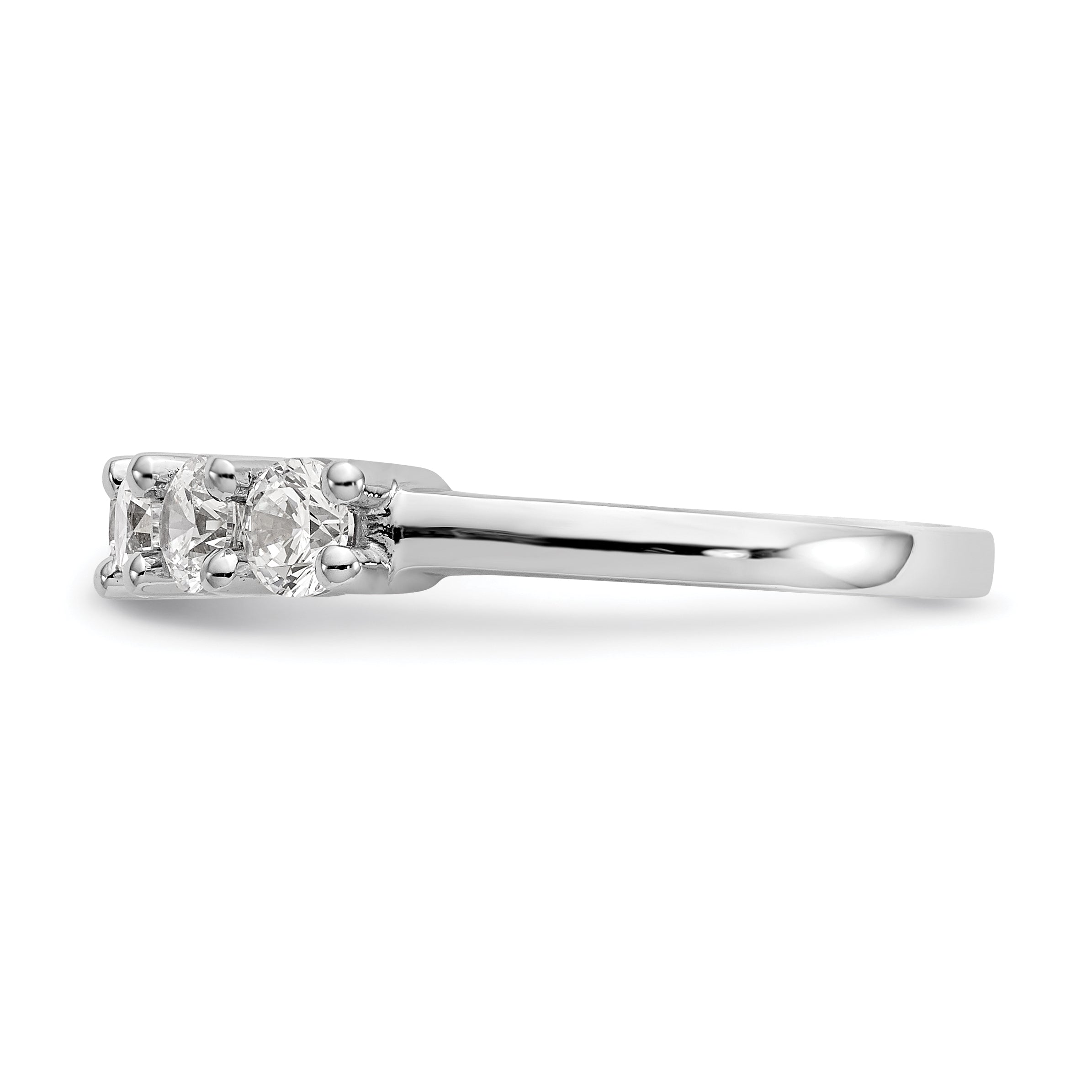 14K White Gold 7-Stone Shared Prong 1.4 carat Complete Round Diamond Band