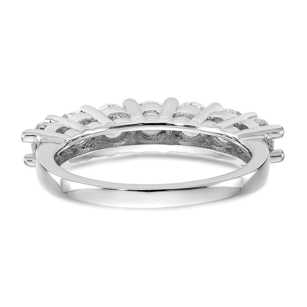 14K White Gold 7-Stone Shared Prong 1.4 carat Complete Round Diamond Band