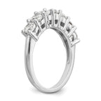 14K White Gold 7-Stone Shared Prong 1.4 carat Complete Round Diamond Band