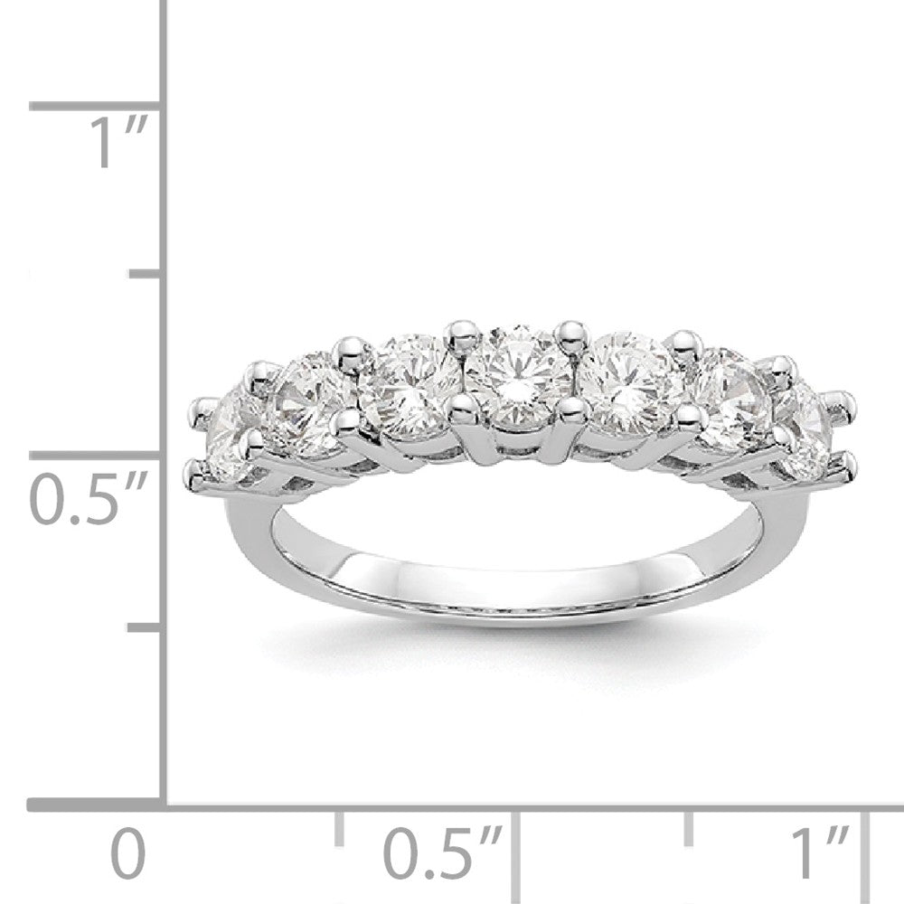 14K White Gold 7-Stone Diamond Band