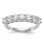 14K White Gold 7-Stone Shared Prong 1.4 carat Complete Round Diamond Band