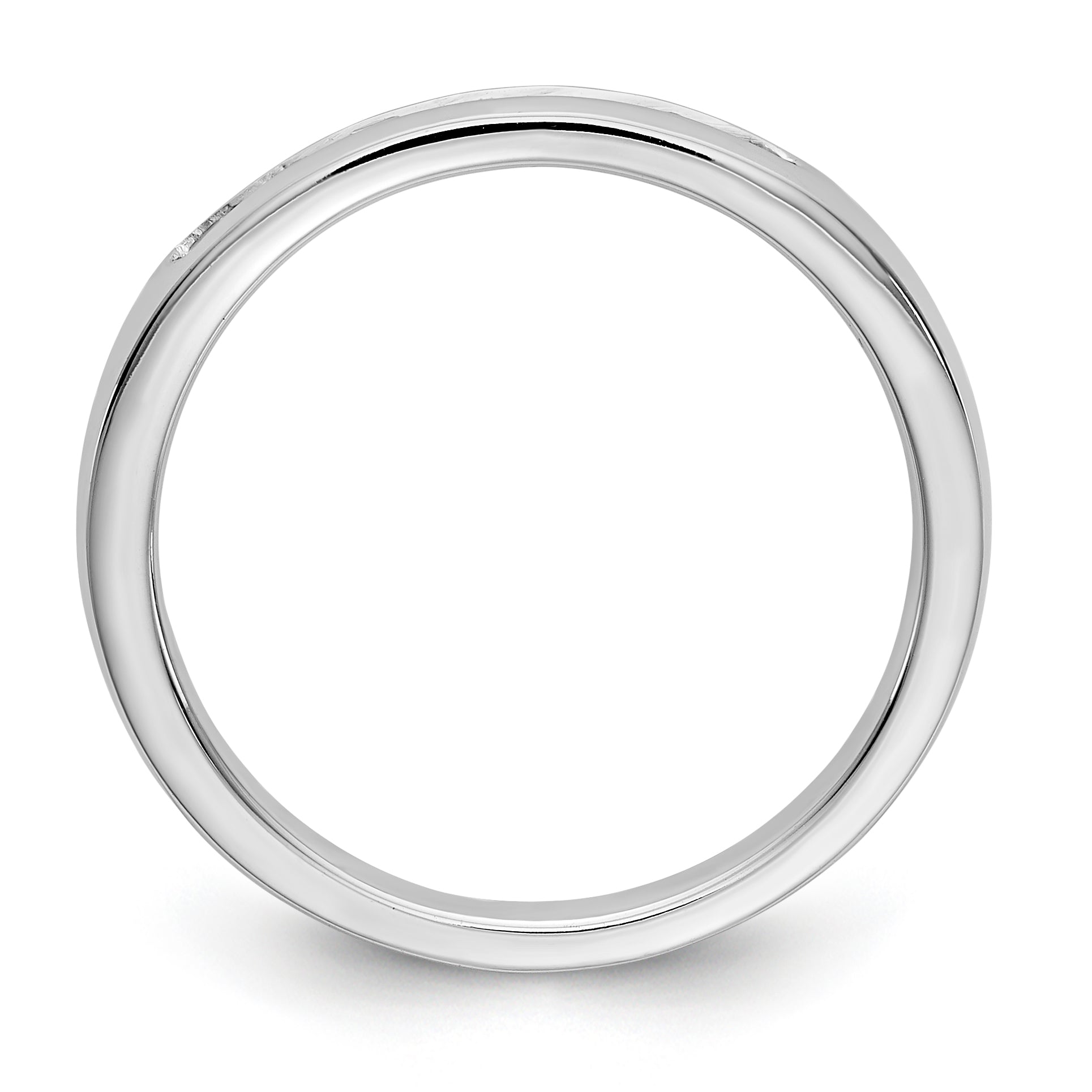 14K White Gold 7-Stone 1/4 carat Round Diamond Complete Channel Band - 6