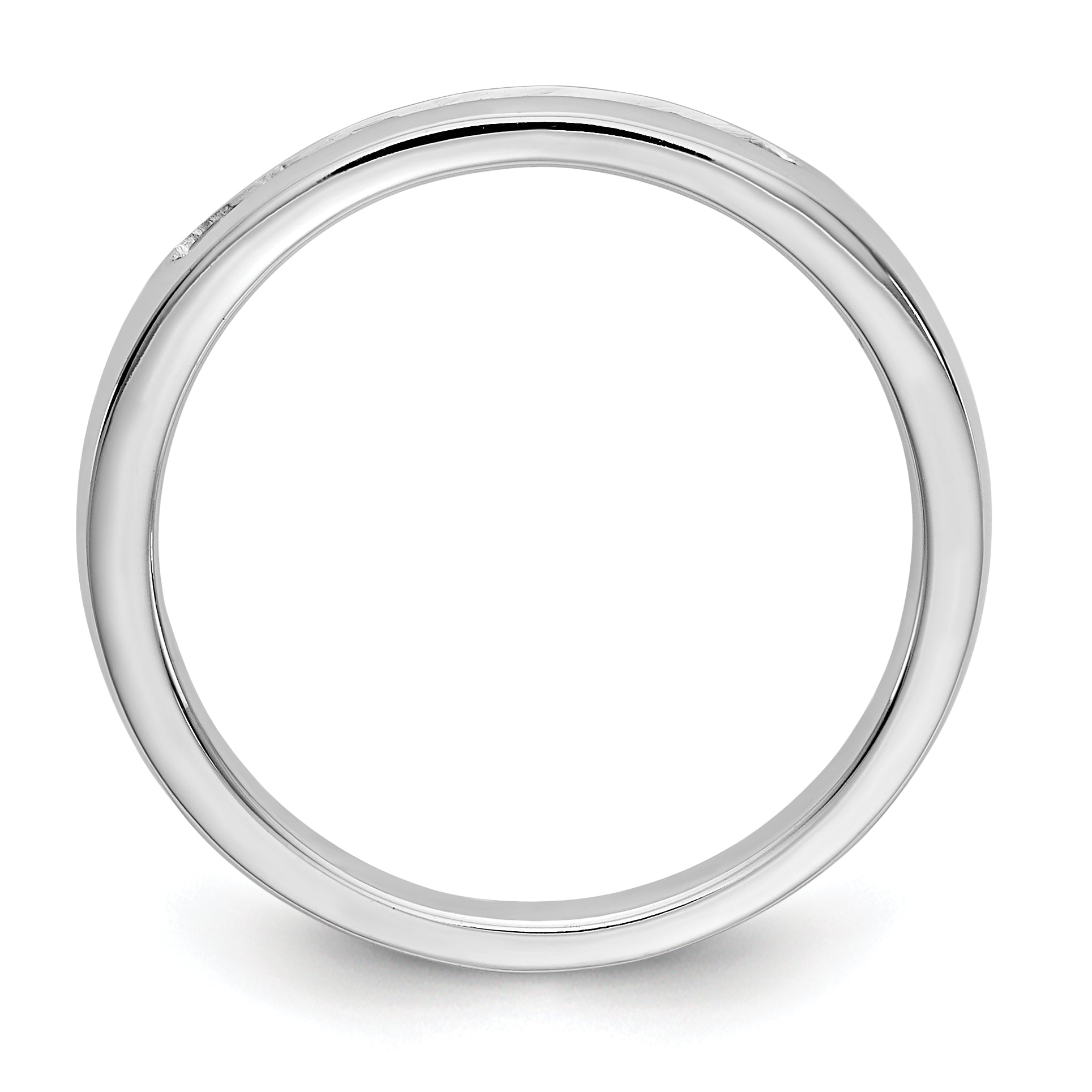 14K White Gold 7-Stone 1/4 carat Round Diamond Complete Channel Band