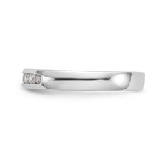 14K White Gold 7-Stone 1/4 carat Round Diamond Complete Channel Band - 6
