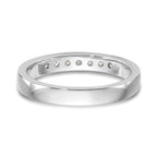 14K White Gold 7-Stone 1/4 carat Round Diamond Complete Channel Band
