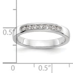 14K White Gold 7-Stone 1/4 carat Round Diamond Complete Channel Band