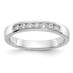 14K White Gold 7-Stone 1/4 carat Round Diamond Complete Channel Band - 6
