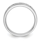 14K White Gold 7-Stone 3/8 carat Round Diamond Complete Channel Band