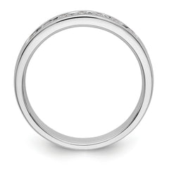 14K White Gold 7-Stone 3/8 carat Round Diamond Complete Channel Band - 6