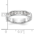 14K White Gold 7-Stone 3/8 carat Round Diamond Complete Channel Band