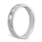 14K White Gold 7-Stone 1/2 carat Round Diamond Complete Channel Band
