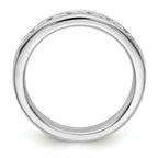 14K White Gold 7-Stone 3/4 carat Round Diamond Complete Channel Band