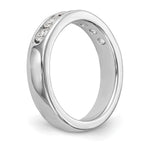 14K White Gold 7-Stone 3/4 carat Round Diamond Complete Channel Band