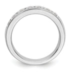 14K White Gold 7-Stone 1 carat Round Diamond Complete Channel Band