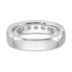14K White Gold 7-Stone 1 carat Round Diamond Complete Channel Band