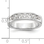 14K White Gold 7-Stone 1 carat Round Diamond Complete Channel Band