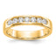 14K Yellow Gold 7-Stone 3/8 carat Round Diamond Complete Channel Band
