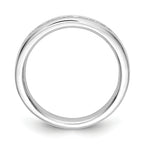 14K White Gold 7-Stone 1/4 carat Round Diamond Complete Channel Band