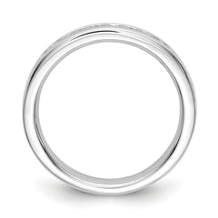 14K White Gold 7-Stone 1/4 carat Round Diamond Complete Channel Band