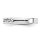 14K White Gold 7-Stone 1/4 carat Round Diamond Complete Channel Band