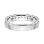 14K White Gold 7-Stone 1/4 carat Round Diamond Complete Channel Band
