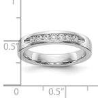 14K White Gold 7-Stone 1/4 carat Round Diamond Complete Channel Band
