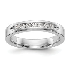 14K White Gold 7-Stone 1/4 carat Round Diamond Complete Channel Band - 6