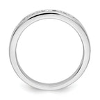 14K White Gold 7-Stone 1/3 carat Round Diamond Complete Channel Band