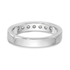 14K White Gold 7-Stone 1/3 carat Round Diamond Complete Channel Band