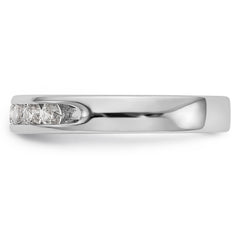 14K White Gold 7-Stone 1/2 carat Round Diamond Complete Channel Band - 6