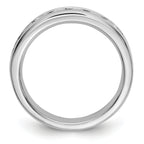 14K White Gold 7-Stone 3/4 carat Round Diamond Complete Channel Band