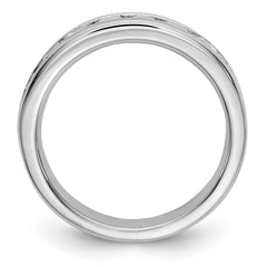 14K White Gold 7-Stone 3/4 carat Round Diamond Complete Channel Band - 6