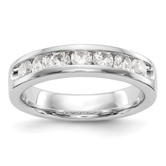 14K White Gold 7-Stone 3/4 carat Round Diamond Complete Channel Band - 6
