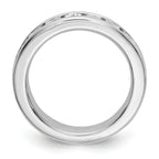 14K White Gold 7-Stone 1 carat Round Diamond Complete Channel Band