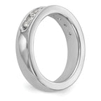 14K White Gold 7-Stone 1 carat Round Diamond Complete Channel Band