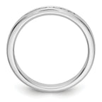 14K White Gold 7-Stone 1/8 carat Round Diamond Complete Channel Band
