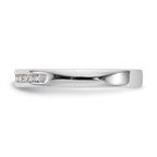 14K White Gold 7-Stone 1/8 carat Round Diamond Complete Channel Band