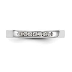 14K White Gold 7-Stone 1/8 carat Round Diamond Complete Channel Band - 6