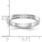 14K White Gold 7-Stone 1/8 carat Round Diamond Complete Channel Band