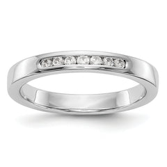 14K White Gold 7-Stone 1/8 carat Round Diamond Complete Channel Band - 6