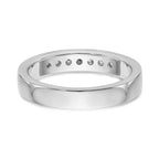 14K White Gold 7-Stone 1/5 carat Round Diamond Complete Channel Band