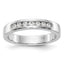 14K White Gold 7-Stone 1/5 carat Round Diamond Complete Channel Band