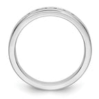 14K White Gold 7-Stone 1/4 carat Round Diamond Complete Channel Band