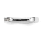 14K White Gold 7-Stone 1/4 carat Round Diamond Complete Channel Band