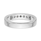 14K White Gold 7-Stone 1/3 carat Round Diamond Complete Channel Band