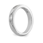 14K White Gold 7-Stone 1/3 carat Round Diamond Complete Channel Band