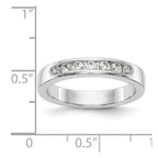 14K White Gold 7-Stone Diamond Channel Band